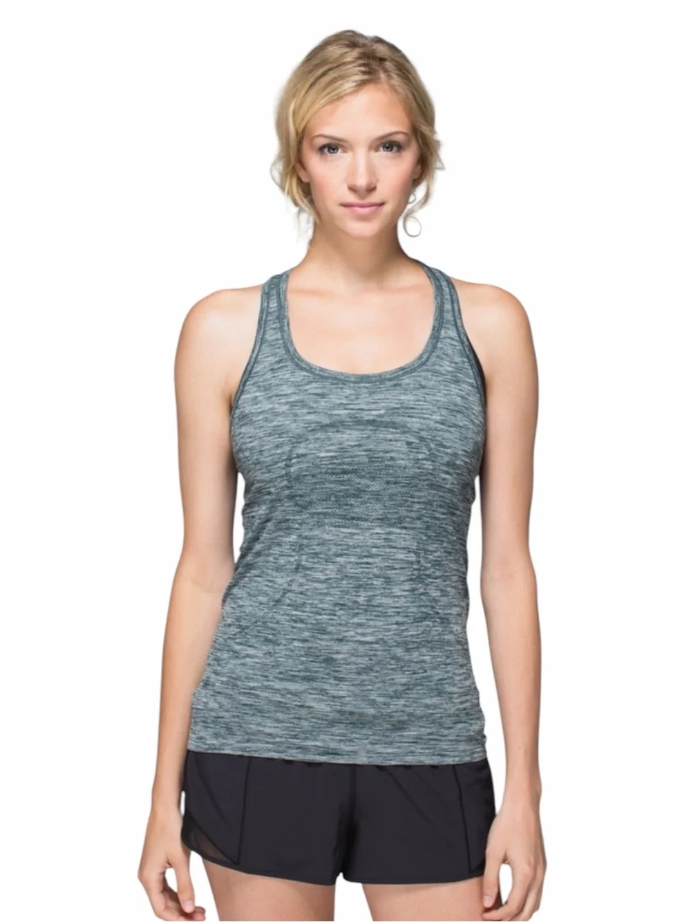 Lululemon Swiftly Tech Racerback Tank Top Gray Space Dye Women’s Size 12 EUC